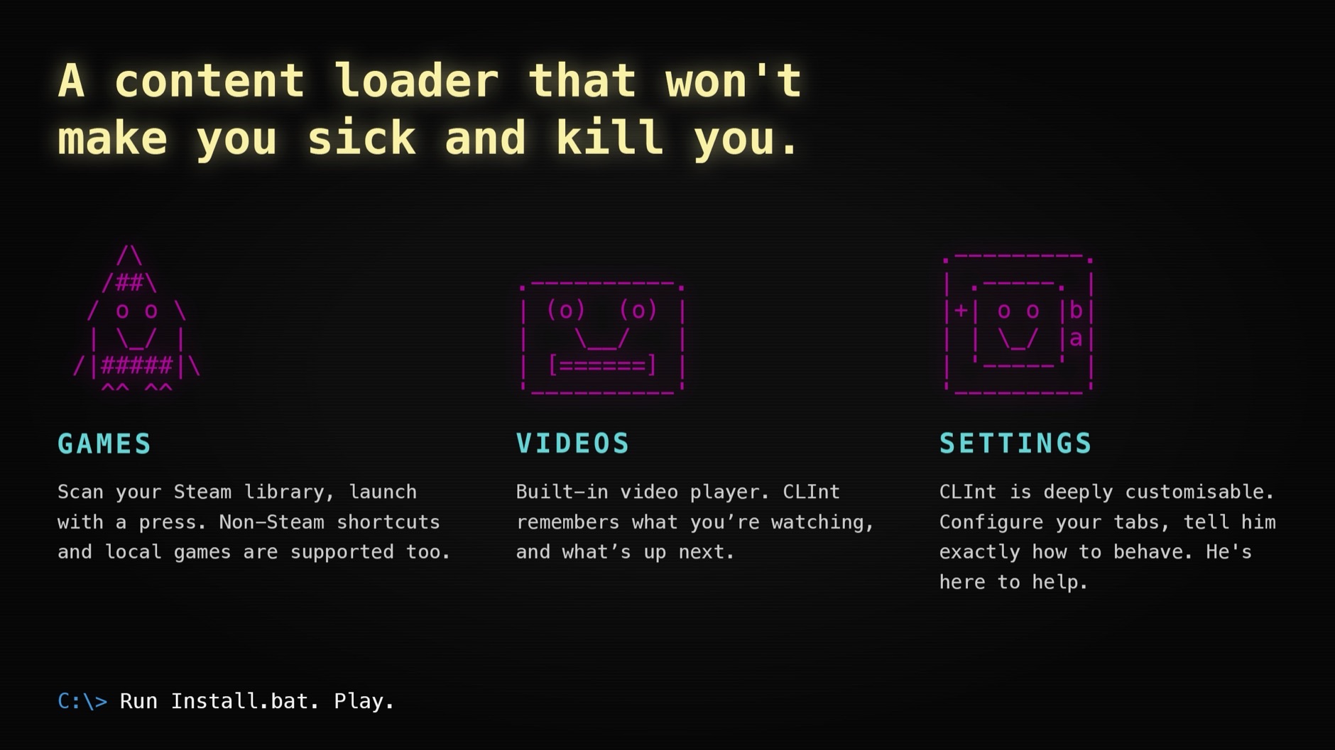 Steam games, videos and controller-first design