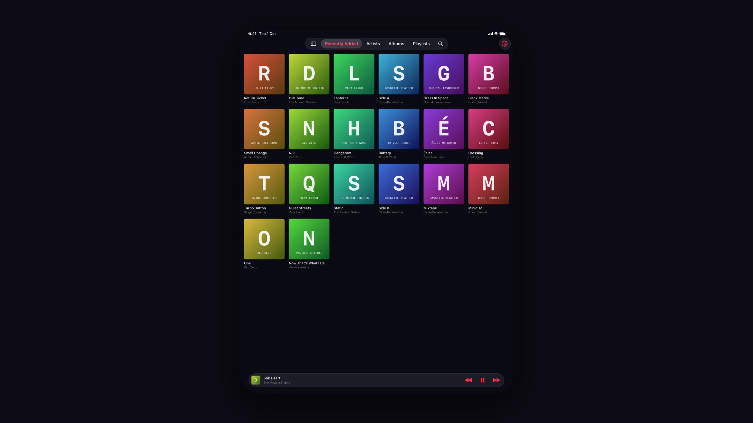 Recently Added on the iPad