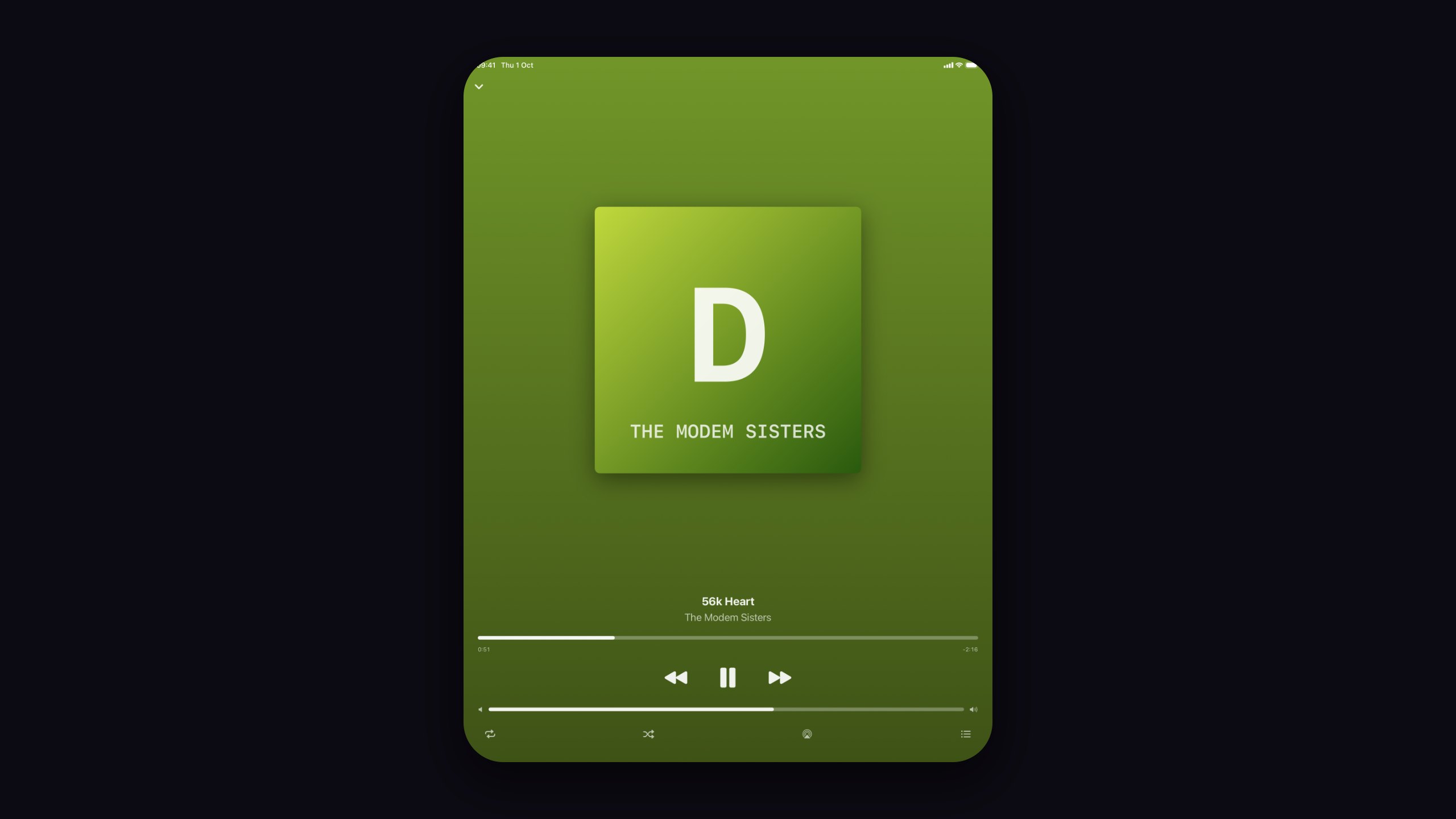 Now Playing on the iPad