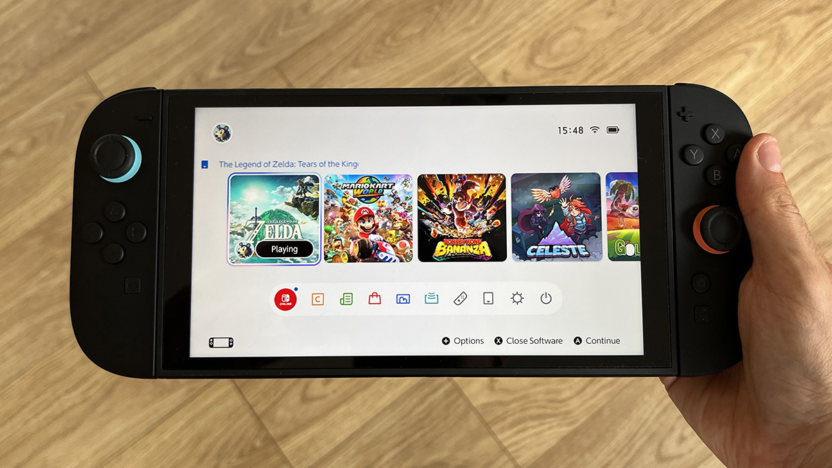 Nintendo Switch 2 in hand